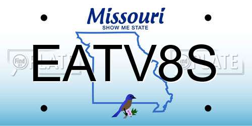 EATV8S Missouri License Plate