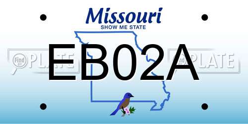 EB02A Missouri License Plate