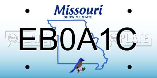 EB0A1C Missouri License Plate