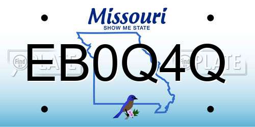 EB0Q4Q Missouri License Plate