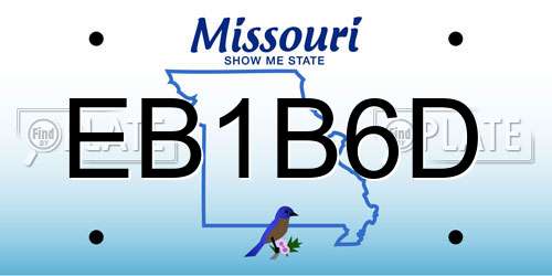 EB1B6D Missouri License Plate