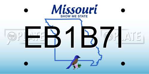 EB1B7I Missouri License Plate
