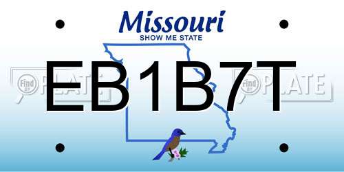 EB1B7T Missouri License Plate