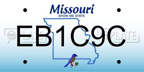 EB1C9C Missouri License Plate