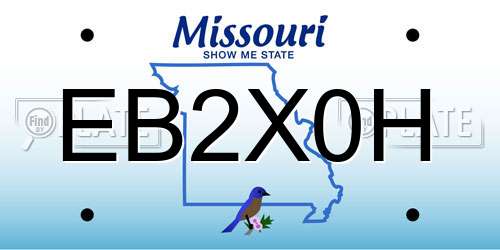 EB2X0H Missouri License Plate