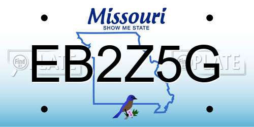 EB2Z5G Missouri License Plate