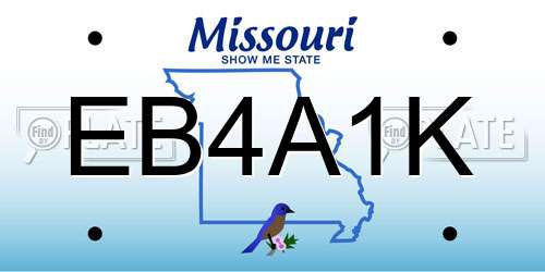 EB4A1K Missouri License Plate
