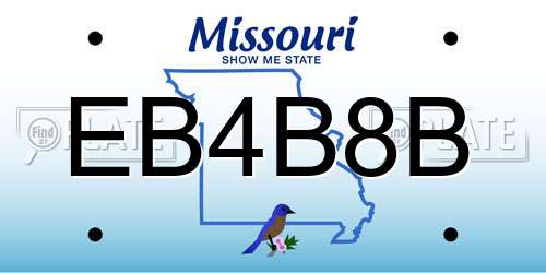 EB4B8B Missouri License Plate