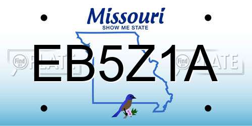 EB5Z1A Missouri License Plate