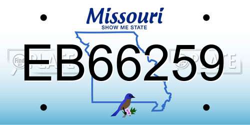 EB66259 Missouri License Plate