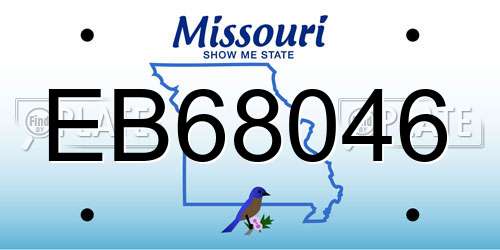EB68046 Missouri License Plate