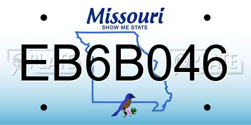 EB6B046 Missouri License Plate