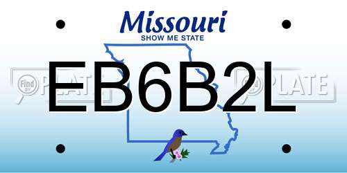 EB6B2L Missouri License Plate