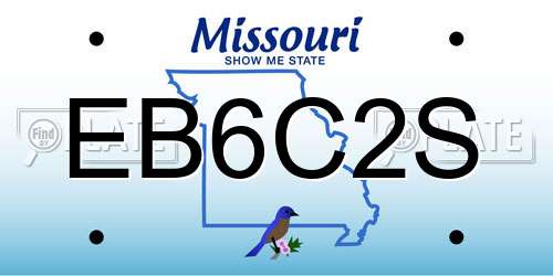 EB6C2S Missouri License Plate