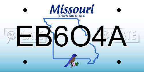 EB6O4A Missouri License Plate