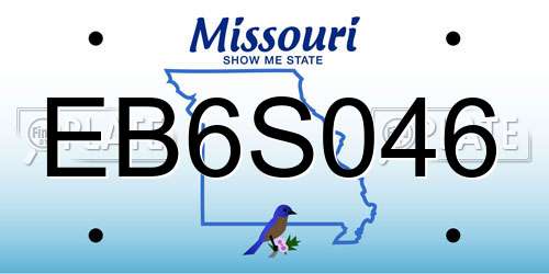 EB6S046 Missouri License Plate