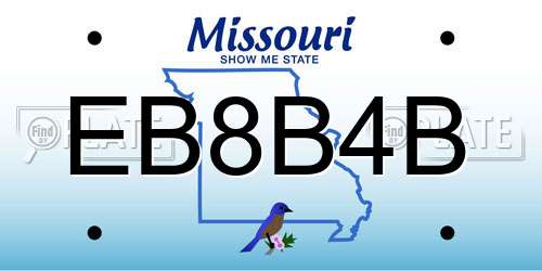 EB8B4B Missouri License Plate