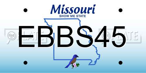 EBBS45 Missouri License Plate