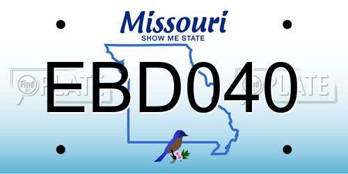 EBD040 Missouri License Plate