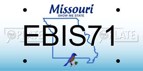 EBIS71 Missouri License Plate