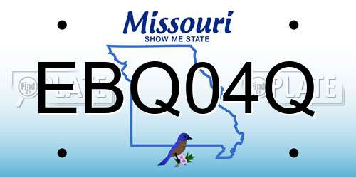 EBQ04Q Missouri License Plate