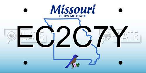 EC2C7Y Missouri License Plate