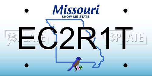 EC2R1T Missouri License Plate