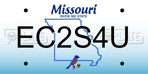 EC2S4U Missouri License Plate