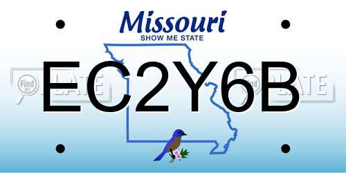 EC2Y6B Missouri License Plate