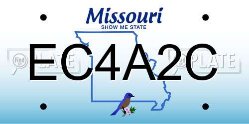 EC4A2C Missouri License Plate