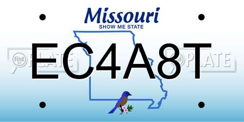 EC4A8T Missouri License Plate