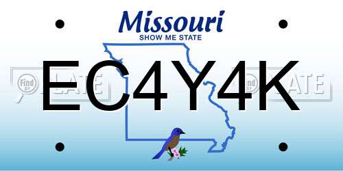 EC4Y4K Missouri License Plate
