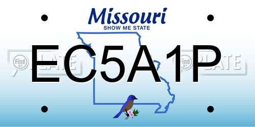 EC5A1P Missouri License Plate