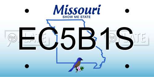 EC5B1S Missouri License Plate