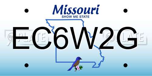 EC6W2G Missouri License Plate