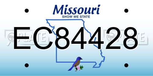 EC84428 Missouri License Plate