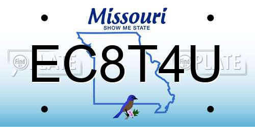 EC8T4U Missouri License Plate