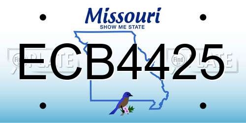 ECB4425 Missouri License Plate