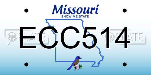 ECC514 Missouri License Plate