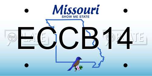 ECCB14 Missouri License Plate