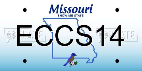 ECCS14 Missouri License Plate