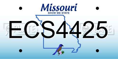 ECS4425 Missouri License Plate