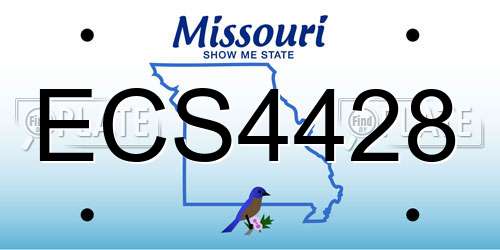 ECS4428 Missouri License Plate