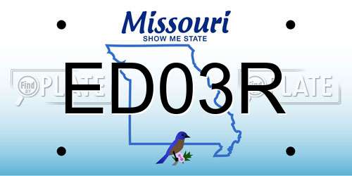 ED03R Missouri License Plate