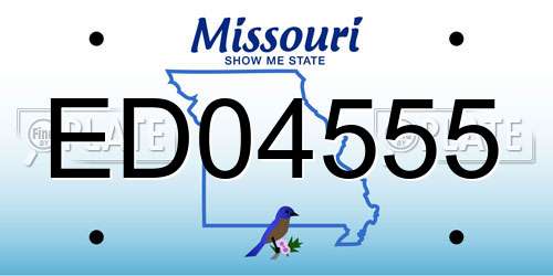 ED04555 Missouri License Plate