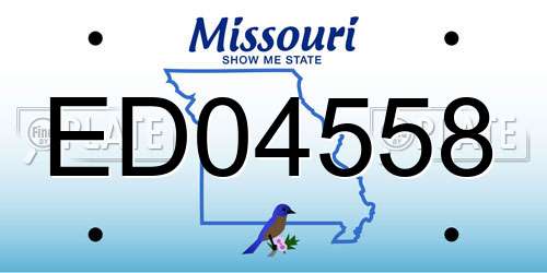 ED04558 Missouri License Plate