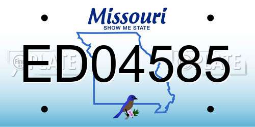 ED04585 Missouri License Plate