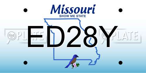 ED28Y Missouri License Plate