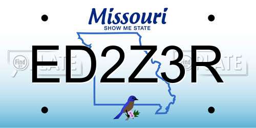 ED2Z3R Missouri License Plate