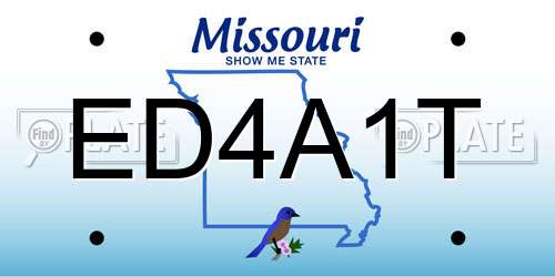 ED4A1T Missouri License Plate